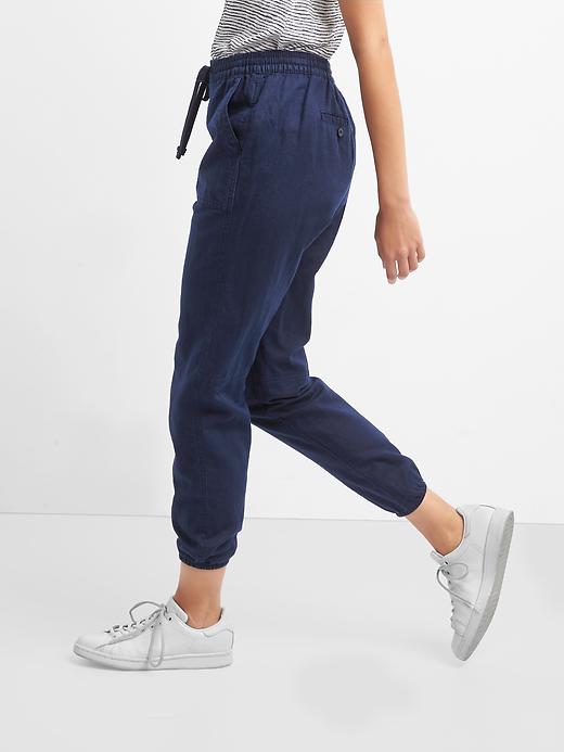 Image number 5 showing, Cotton-linen utility joggers