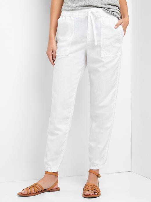 Image number 8 showing, Cotton-linen utility joggers