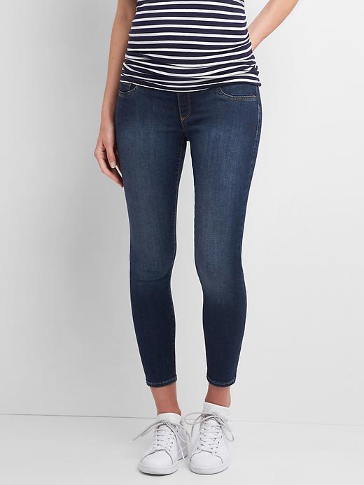 Image number 1 showing, Maternity Full Panel Favorite Ankle Jeggings