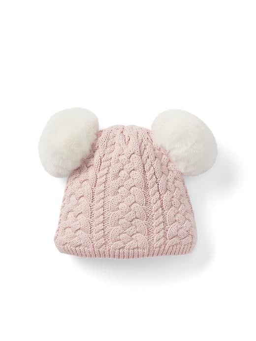 Image number 4 showing, Pom-pom cable knit beanie