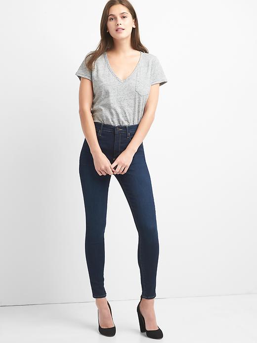 Image number 3 showing, Super High Rise True Skinny Jeans in Sculpt