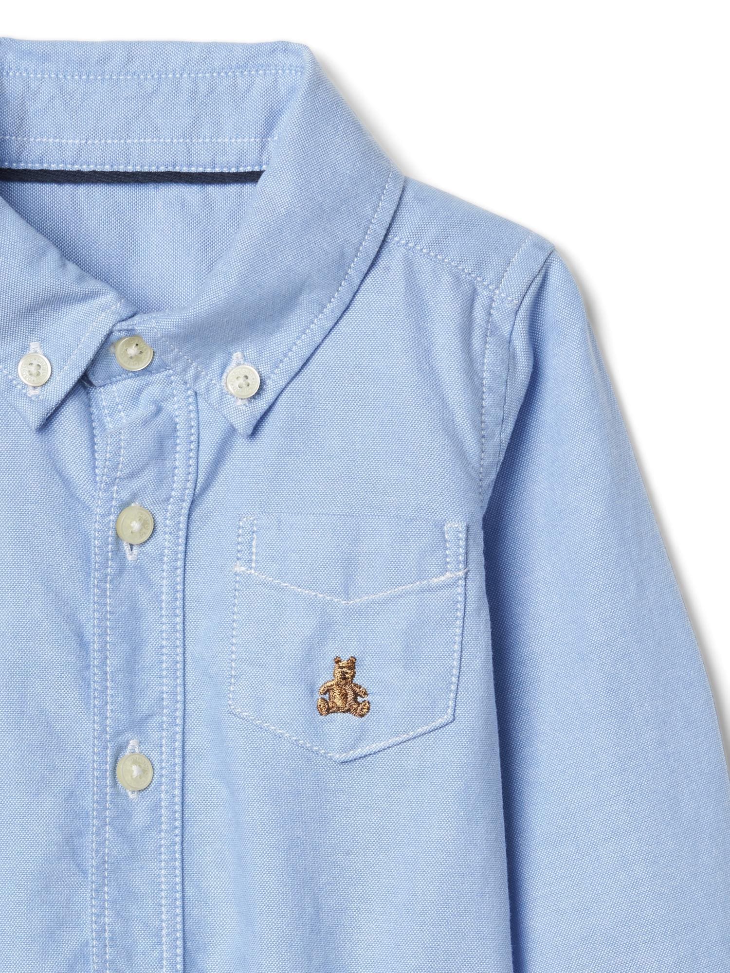 Baby Oxford ButtonUp Bodysuit Gap