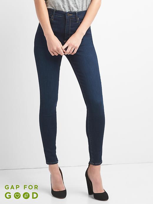 Image number 1 showing, Super High Rise True Skinny Jeans in Sculpt