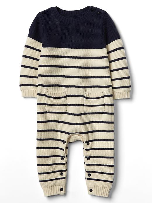 View large product image 1 of 3. Baby Brannan Stripe One-Piece