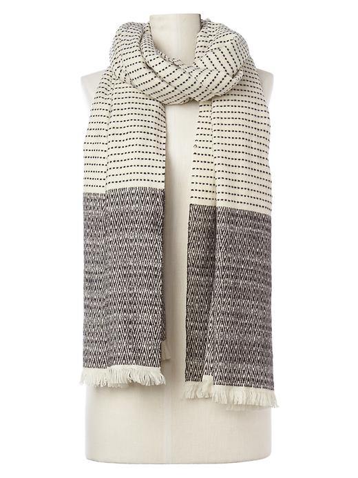 View large product image 2 of 2. Cozy textured blanket scarf