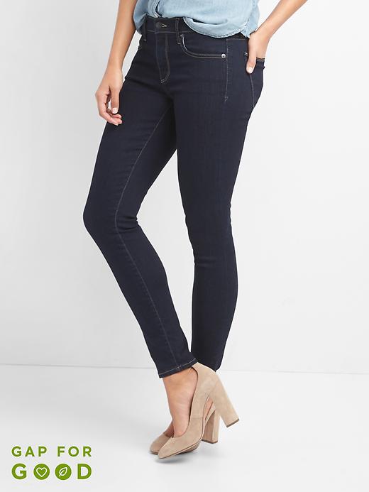 Image number 1 showing, Mid Rise True Skinny Jeans