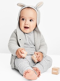Voir une image plus grande du produit 4 de 4. Pantalon tricoté à rayures pour bébé (paquet de deux)