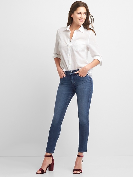Image number 3 showing, Mid Rise True Skinny Jeans in Super Slimming