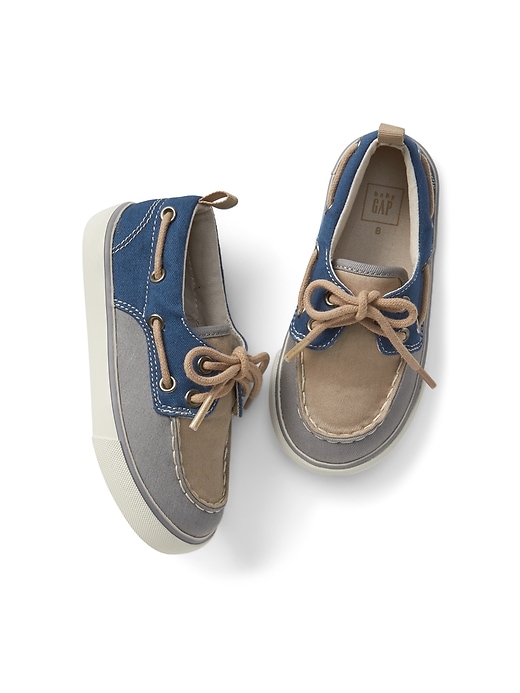View large product image 1 of 1. Colorblock Boat Shoes