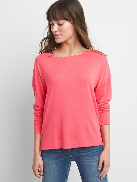 View large product image 1 of 1. Softspun Long Sleeve Boatneck Top
