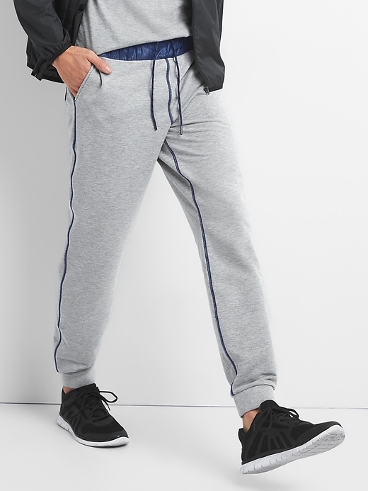 Image number 1 showing, GapFit All-Elements Fleece Joggers in Mix-Fabric