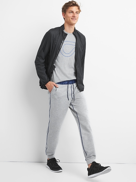 Image number 3 showing, GapFit All-Elements Fleece Joggers in Mix-Fabric