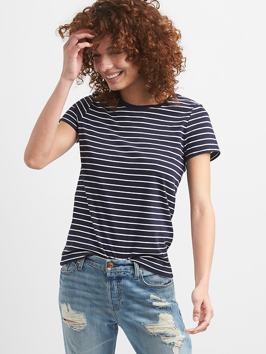 Image number 1 showing, Vintage Stripe Crewneck T-shirt