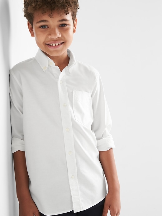 Image number 2 showing, Kids Uniform Oxford Long Sleeve Shirt