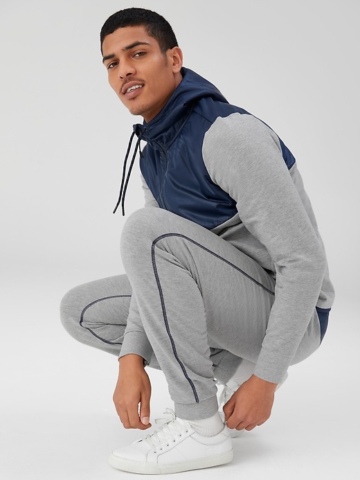 Image number 7 showing, GapFit All-Elements Fleece Joggers in Mix-Fabric