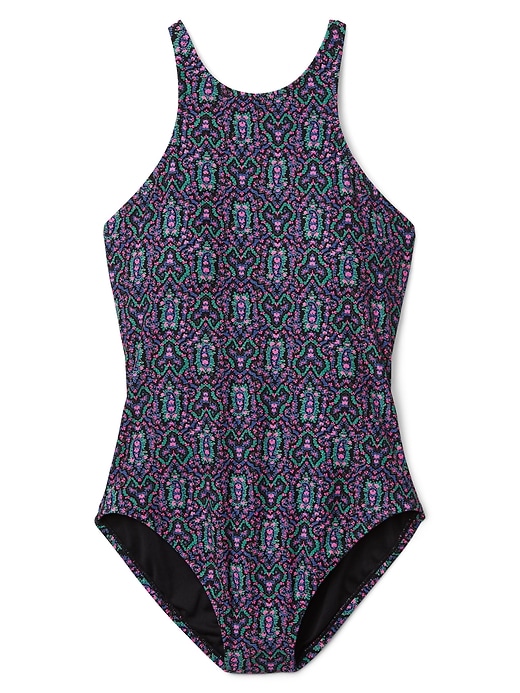 Image number 3 showing, High Neck Crossback One-Piece Suit