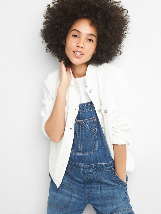 Image number 3 showing, Relaxed Denim Overalls