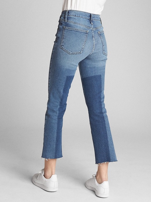 Image number 2 showing, High Rise Crop Kick Jeans