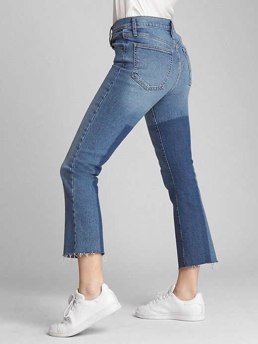 Image number 1 showing, High Rise Crop Kick Jeans