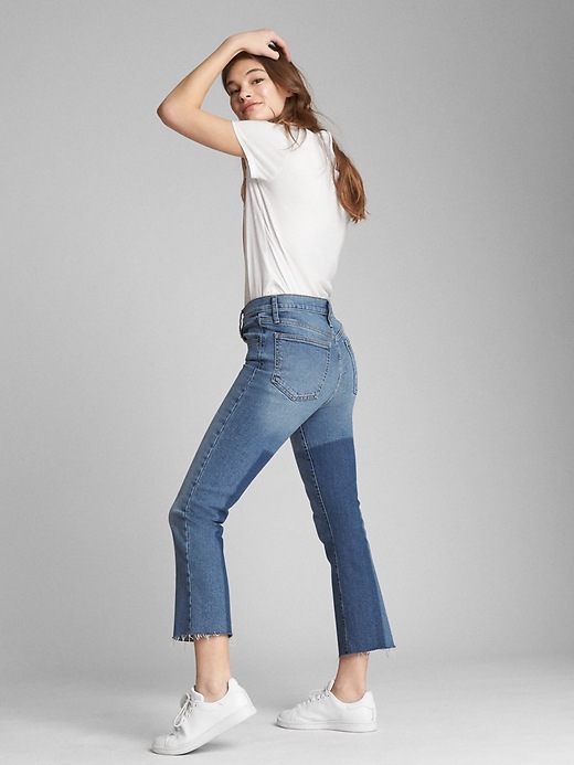 Image number 5 showing, High Rise Crop Kick Jeans