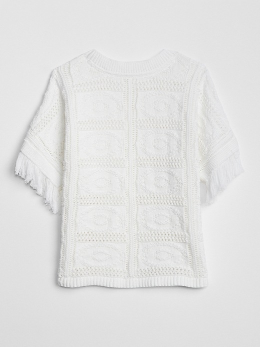 Image number 3 showing, Crochet Fringe Sweater