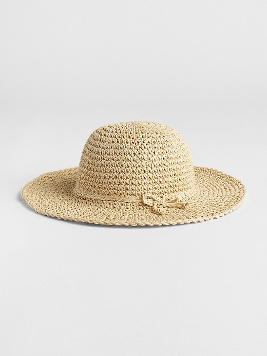 View large product image 1 of 1. Floppy Straw Sun Hat