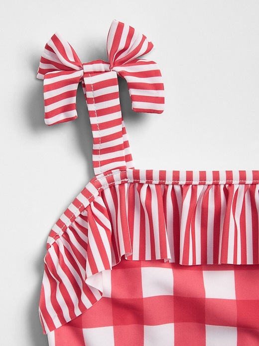 Image number 3 showing, Gingham Ruffle Swim One-Piece