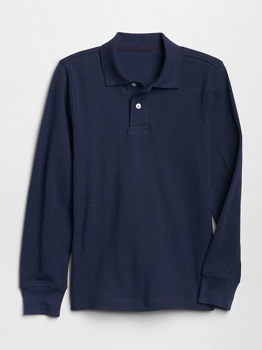 Image number 5 showing, Kids Uniform Long Sleeve Polo Shirt