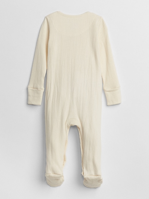 View large product image 2 of 3. Baby Organic Cotton Footed One-Piece