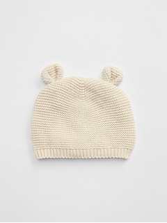 Bonnet d’ours en tricot pour bébé