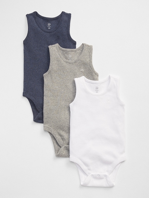 Image number 1 showing, Baby First Favorite Ribbed Tank Bodysuit (3-Pack)