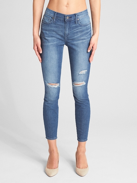 Image number 5 showing, Wearlight Mid Rise True Skinny Ankle Jeans