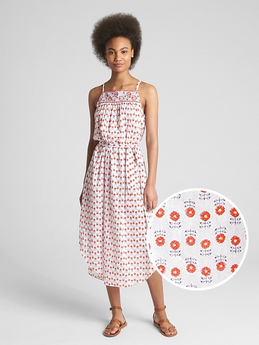 Image number 7 showing, Block-Print Cami Midi Dress