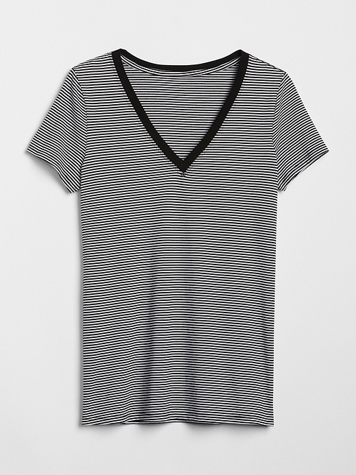 Image number 5 showing, Vintage Wash Stripe V-Neck T-Shirt