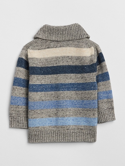 Image number 2 showing, Stripe Shawl Cardigan Sweater