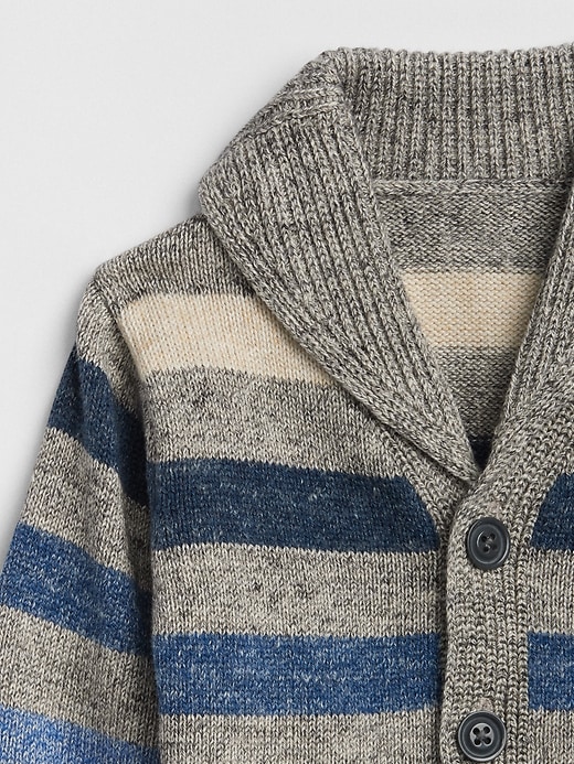 Image number 3 showing, Stripe Shawl Cardigan Sweater