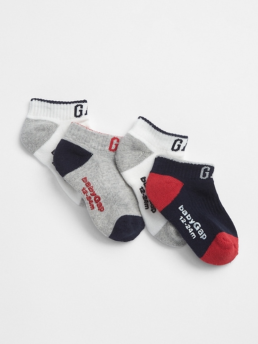 View large product image 1 of 1. Toddler Gap Logo No-Show Socks (4-Pack)