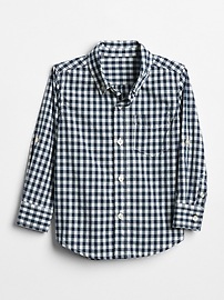 View large product image 3 of 3. Toddler Gingham Convertible Shirt