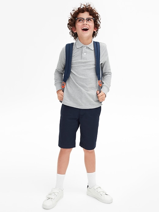 Image number 4 showing, Kids Uniform Long Sleeve Polo Shirt