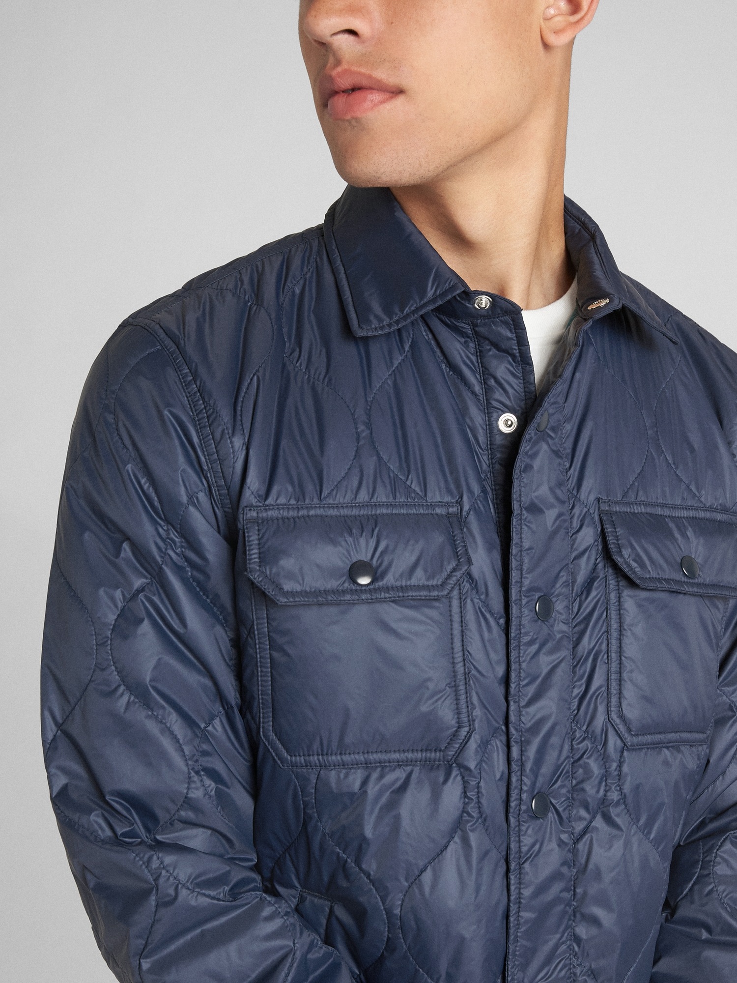gap quilted shirt jacket