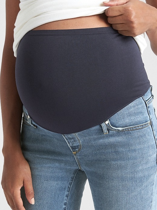 Image number 4 showing, Maternity Soft Wear Full Panel True Skinny Jeans