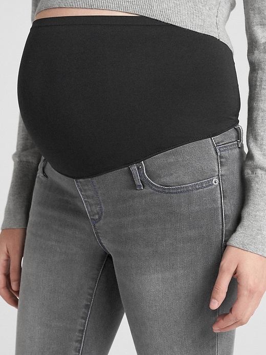Image number 4 showing, Maternity Soft Wear Full Panel True Skinny Jeans