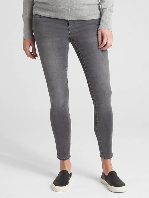 Image number 1 showing, Maternity Soft Wear Full Panel True Skinny Jeans