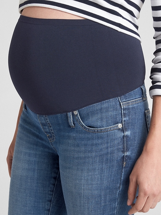 Image number 4 showing, Maternity Full Panel Classic Straight Jeans