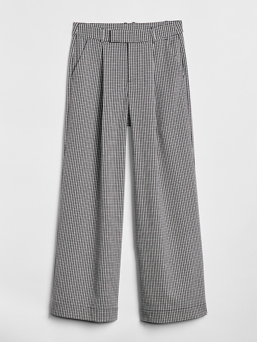 Image number 6 showing, High Rise Wide-Leg Plaid Pants