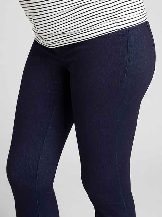 Image number 5 showing, Maternity Inset Panel Knit Favorite Ankle Jeggings