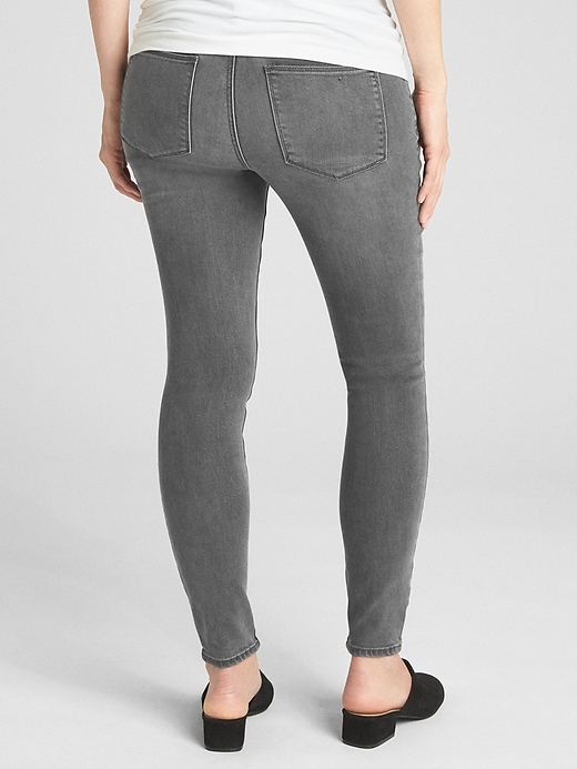 Image number 2 showing, Maternity Soft Wear Demi Panel True Skinny Jeans