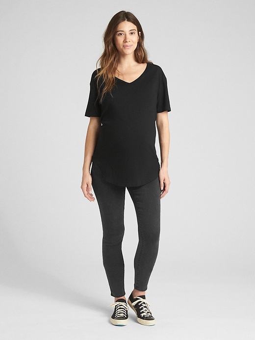 Image number 3 showing, Maternity Soft Wear Inset Panel True Skinny Jeans