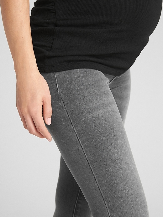 Image number 5 showing, Maternity Soft Wear Inset Panel True Skinny Jeans