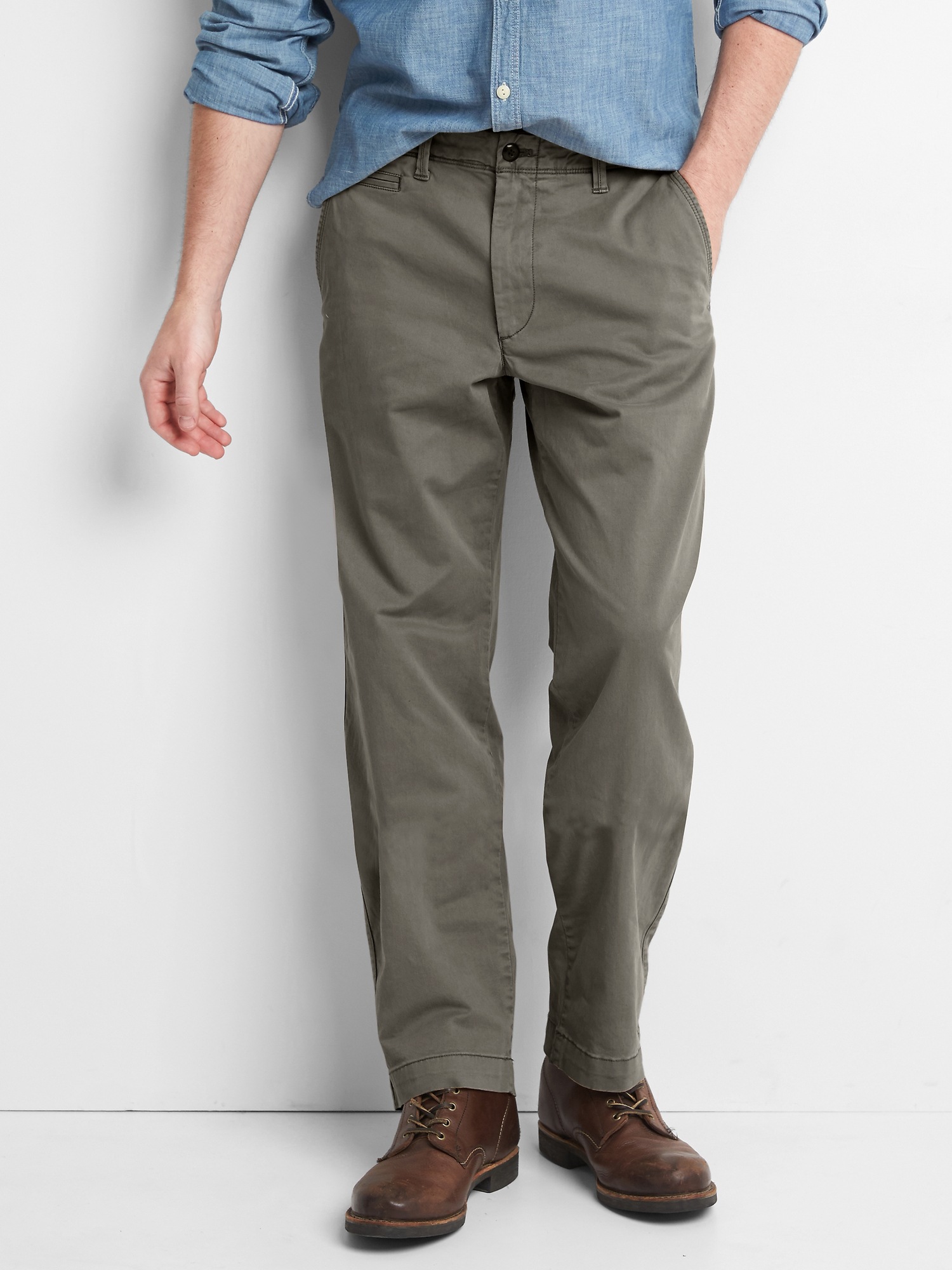 gap athletic fit khakis